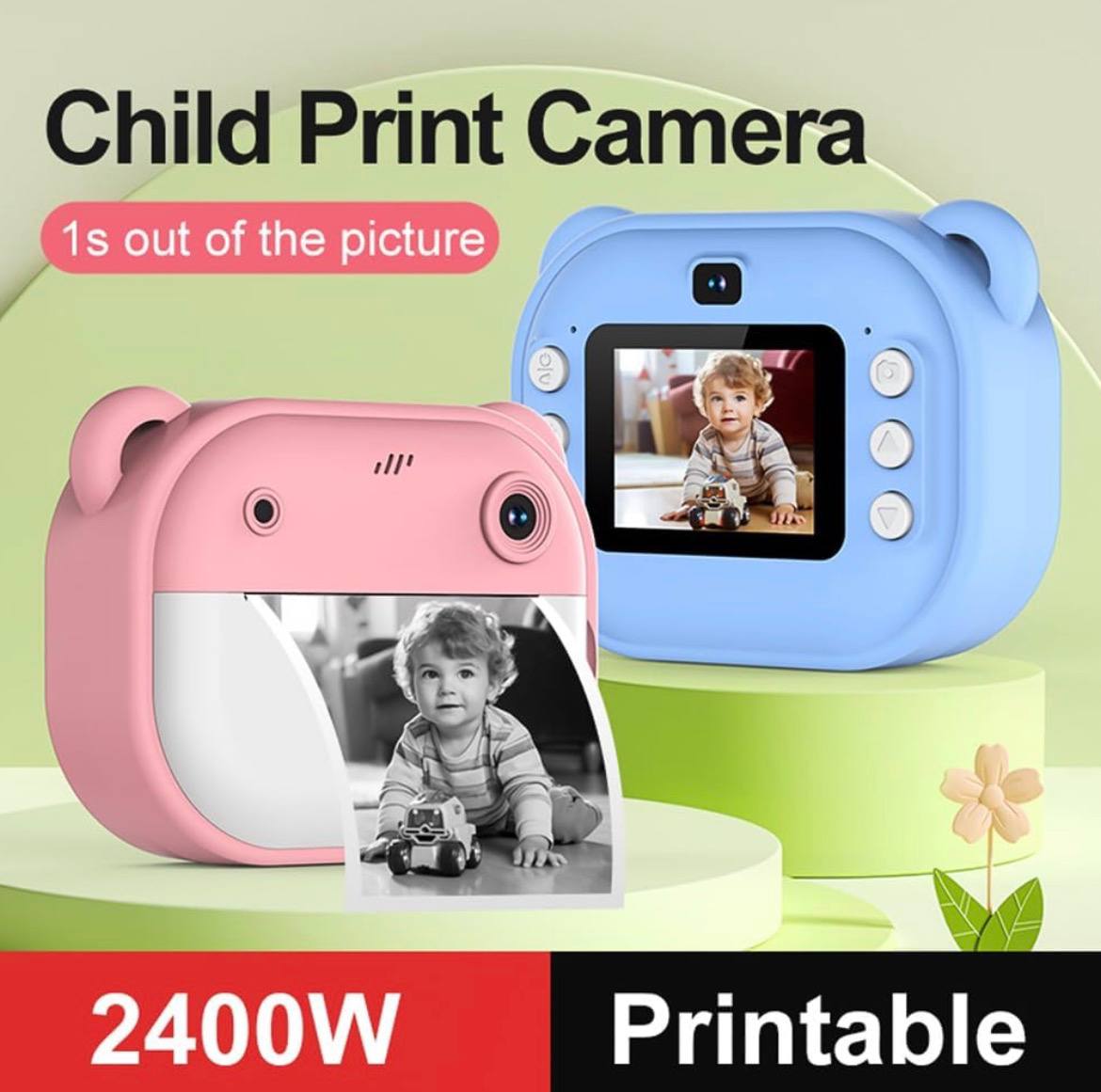 Kids instant print camera